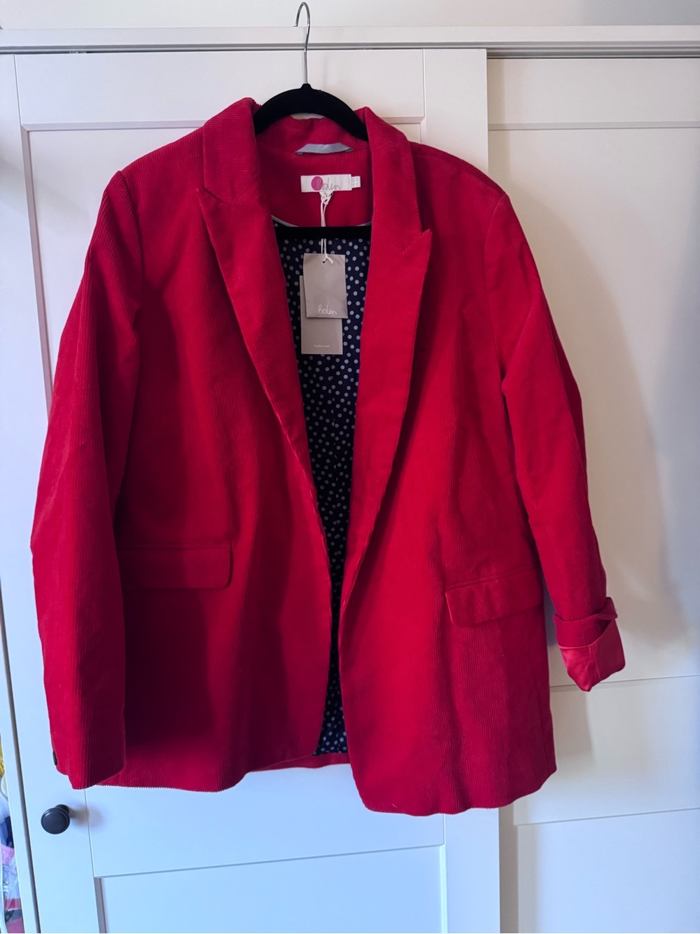 Boden Red Corduroy Blazer